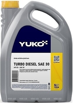 Фото Yuko Turbo Diesel SAE 30 10 л