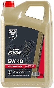 Фото Seven Flags Premium Line Alpha SNX 5W-40 5 л