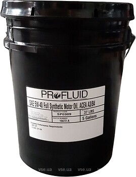 Фото ProFluid Full Synthetic Euro 5W-40 18.93 л