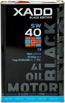 Фото XADO Atomic Oil 5W-40 C3 AMC Black Edition 4 л (XA 22274)