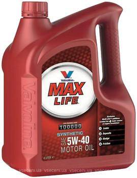 Фото Valvoline MaxLife Synthetic 5W-40 4 л