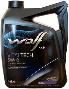 Фото Wolf VitalTech 5W-40 PI C3 4 л (8302916)