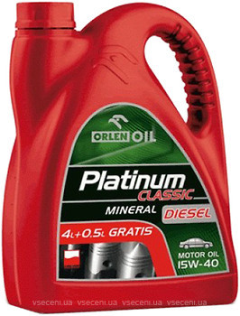 Фото Orlen Oil Platinum Classic Diesel Mineral 15W-40 4.5 л