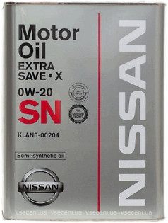 Фото Nissan Extra Save X SN 0W-20 (KLAN8-00204) 4 л