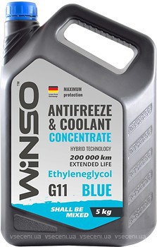 Фото Winso Antifreeze & Coolant Blue G11 Concentrate 5 кг (881030)