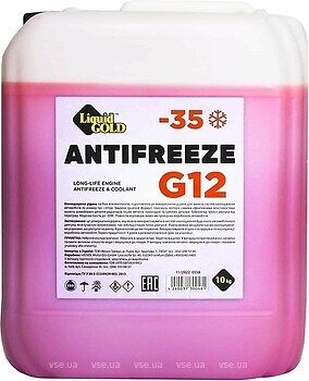 Фото Liquid Gold Antifreeze G12 -35°C Red 10 л (300481)