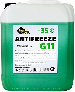 Фото Liquid Gold Antifreeze G11 -35°C Green 10 л (300528)