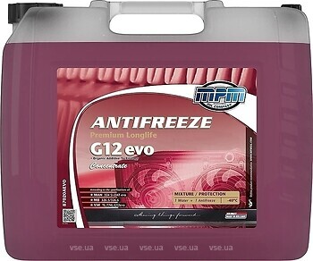 Фото MPM Antifreeze Premium Longlife G12evo Concentrate 20 л (87020AEVO)