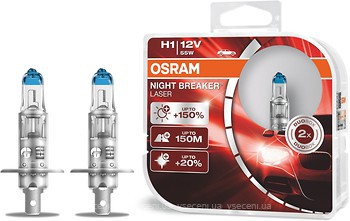 Фото Osram Night Breaker Laser H1 +150% 12V 55W (64150NL-HCB)