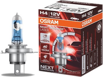 Фото Osram Night Breaker Laser H4 +150% 12V 60/55W (64193NL)