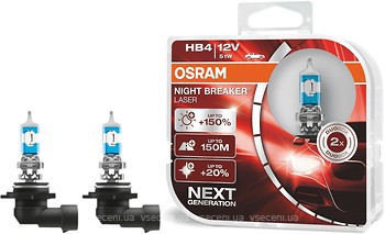 Фото Osram Night Breaker Laser HB4 (9006) +150% 12V 51W (9006NL-HCB)