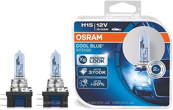 Фото Osram Cool Blue Intense H15 12V 55/15W (64176CBI-HCB)