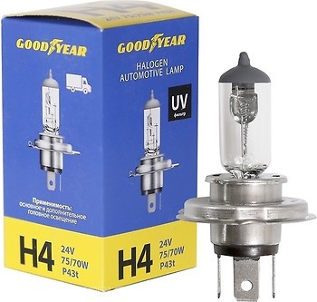 Фото GoodYear halogen Standard H4 24V 75/70W 3200K box (GY014240)