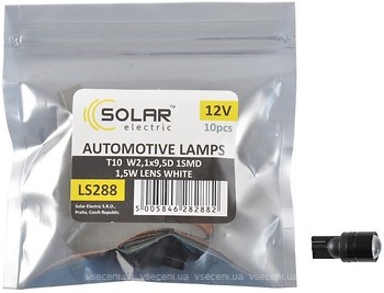 Фото Solar led T10 12V 1.5W 1xSMD Lens White (LS288P)