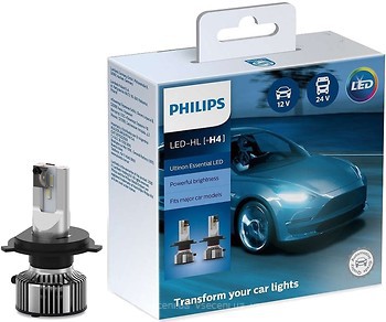 Фото Philips Ultinon Essential LED H4 12/24V 21W 6500K (11342UE2X2)