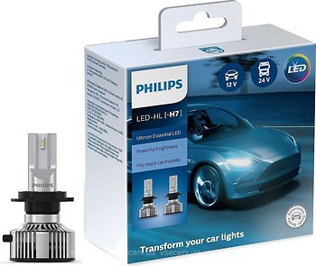 Фото Philips Ultinon Essential LED H7 12/24V 20W 6500K (11972UE2X2)