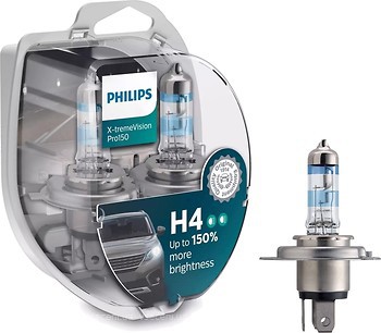 Фото Philips X-tremeVision Pro150 H4 +150% 12V 60/55W (12342XVPS2)