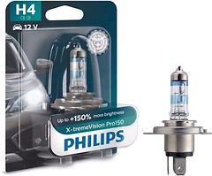 Фото Philips X-tremeVision Pro150 H4 +150% 12V 60/55W (12342XVPB1)