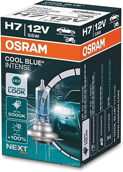 Галогенна автолампа Osram Cool Blue Intense Next Gen H7 12V 55W 5000K ...