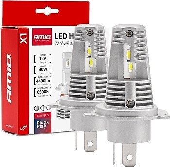 Фото Amio Headlight X1 Series H4/H19 (02965/5903293029657)
