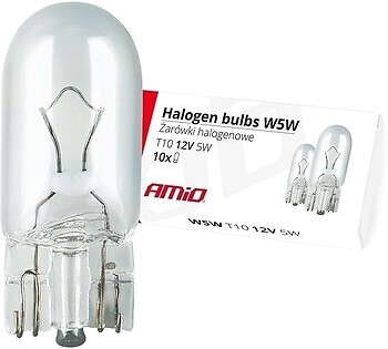 Фото Amio Halogen Bulbs W5W T10 5W W2.1x9.5d 12V (01483/5903293014837)