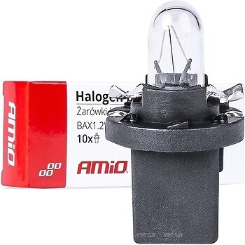 Фото Amio Halogen Bulbs T5 B8.5D 12V 8.5W BAX1.2W White (03371/5903293033715)