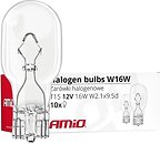 Фото Amio Halogen Bulbs W16W T15 16W W2.1x9.5d 12V (02549/5903293025499)