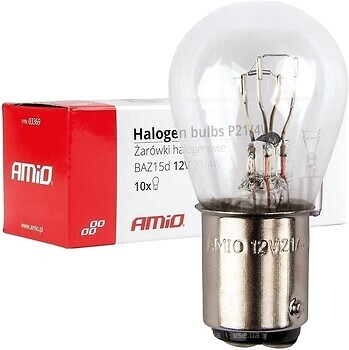 Фото Amio Halogen Bulbs P21/4W 12V BAZ15d (03369/5903293033692)