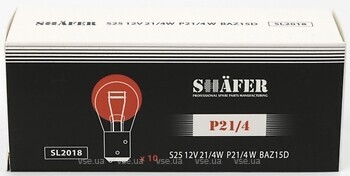 Фото Shafer 12V 21/4W P21/4 BAZ15D (SL2018)
