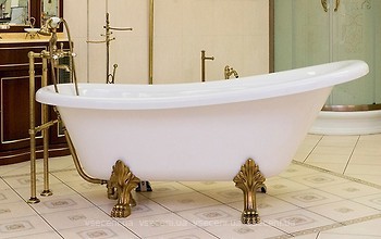 Фото WGT Antica 181x90 біла фурнітура золото