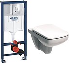 Фото Geberit Selnova Square 500.275.01.1 + Grohe Rapid SL 38721001