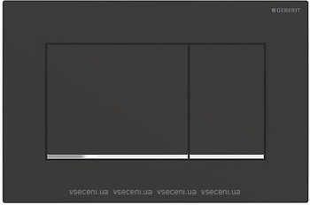 Фото Geberit Sigma30 черная матовая, хром глянцевый (115.883.14.1)