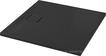 Фото Cersanit Tako Slim 90x90x4 квадратний чорний (S932-166)