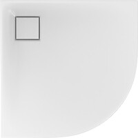 Фото Cersanit Tako Slim 90x90x4 напівкруглий білий (S204-024-PP)