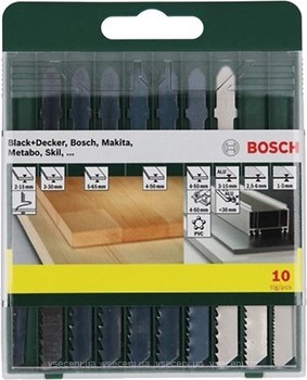 Фото Bosch 10 шт. для електролобзиків по дереву і металу (2607019461)