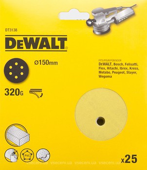 Фото DeWALT 25 шт. 150 мм Р320 (DT3138XM)