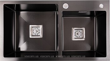 Фото Platinum Handmade PVD HDB 78x43x23 3.0/1.0 чорний (36123)