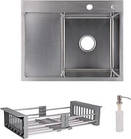 Фото Lidz H6350L Handmade Brushed Steel 3.0/1.0 + кошик Lidz K01G (LDH6350BRUL4558847521)