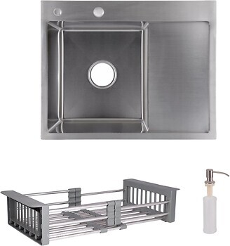 Фото Lidz H6350R Handmade Brushed Steel 3.0/1.0 + кошик Lidz K01G (LDH6350BRUR4558747522)