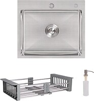 Фото Lidz H5045 Handmade Brushed Steel 3.0/1.0 + кошик Lidz K01G (LDH5045BRU3538347517)
