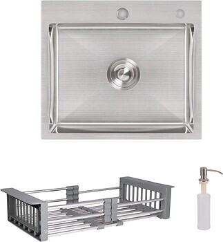 Фото Lidz H5045 Handmade Brushed Steel 3.0/1.0 + корзина Lidz K01G (LDH5045BRU3538347517)