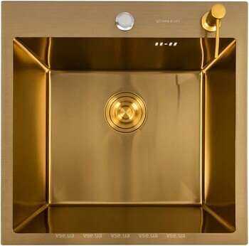 Фото Valeso Handmade PVD 50x50 3.0/0.8 gold (круглый сифон)
