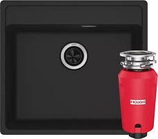 Фото Franke Maris MRG 610-52 TL + подрібнювач Slim 50 чорний матовий (114.0763.944)