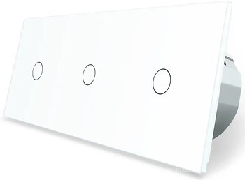 Фото Livolo розумний вимикач 3 канали (1-1-1) білий (VL-C701Z/C701Z/C701Z-11)