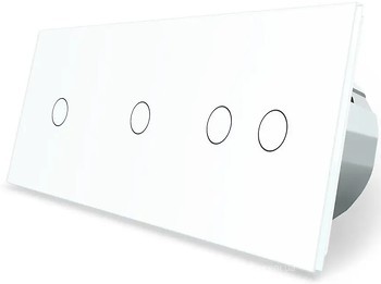 Фото Livolo розумний вимикач 4 канали (1-1-2) білий (VL-C701Z/C701Z/C702Z-11)
