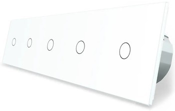 Фото Livolo розумний вимикач 5 каналів (1-1-1-1-1) білий (VL-C705Z-11)