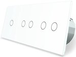 Фото Livolo розумний вимикач 5 каналів (1-2-2) білий (VL-C701Z/C702Z/C702Z-11)