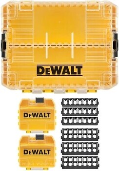 Фото DeWALT Tough Case M + 2 футляра для біт + касети для біт (DT70803)
