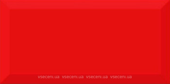 Фото Absolut Keramika плитка настінна Monocolor Biselado Rojo Brillo 10x20