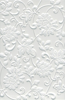 Фото Kerama Marazzi плитка для стін Аджанта Квіти біла 20x30 (8216)